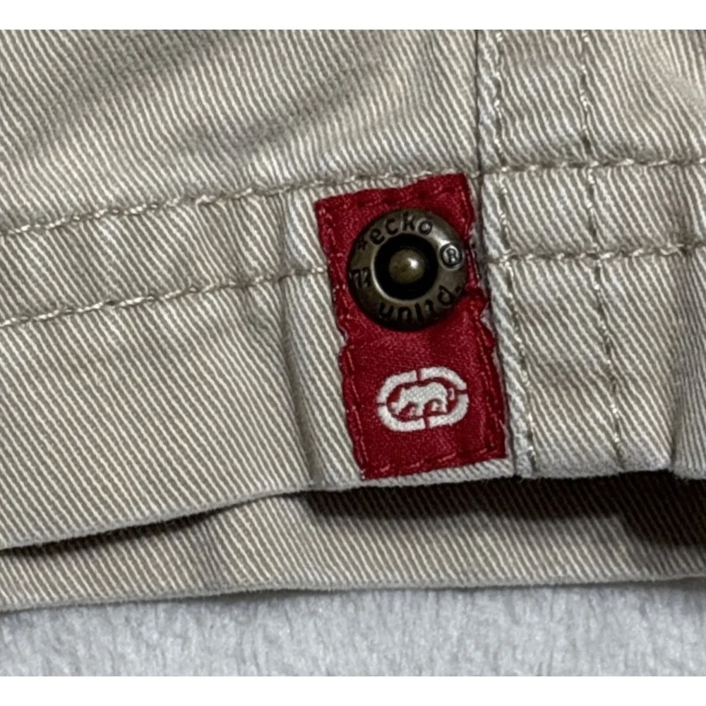 Ecko Unltd Cargo Shorts Men 34 Khaki Brown Utility Edison Cargo Vintage Y2K